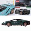 1/24 Scale LP770 Sports Racing Metal Model Diecast Car, Pull Back Vehicles with Light and Sound Toy Cars for Kids Age 3 Year and Up