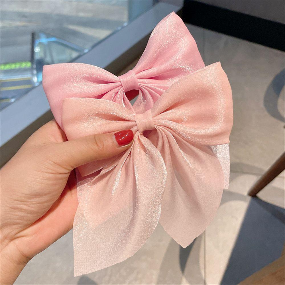 Hair Accessories Ponytail Clip HairBands Barrettes Satin Hair Ties Bow Hairpin Bowknot Hairclips