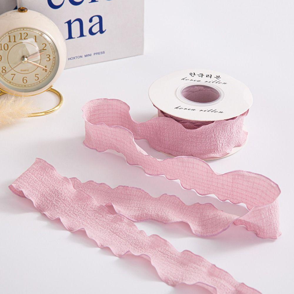 Craft Supplies Floral Florist Wrapping Yarn Band Linseed Wrinkled Cotton Ribbon Flower Packaging