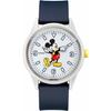 Citizen Q&Q Smile Solar Watch, Link Coordinate, Disney Collection, Size L, 10 ATM Water Resistant, Urethane Strap, Mickey Mouse, RP20-809, Blue