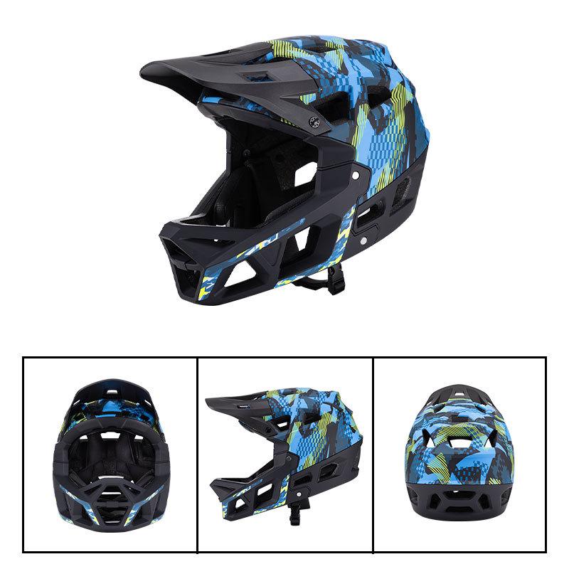 New Outdoor Camouflage Mountain Bike Off-road Helmet CE Certified Race Downhill Safety Adult Full Helmet