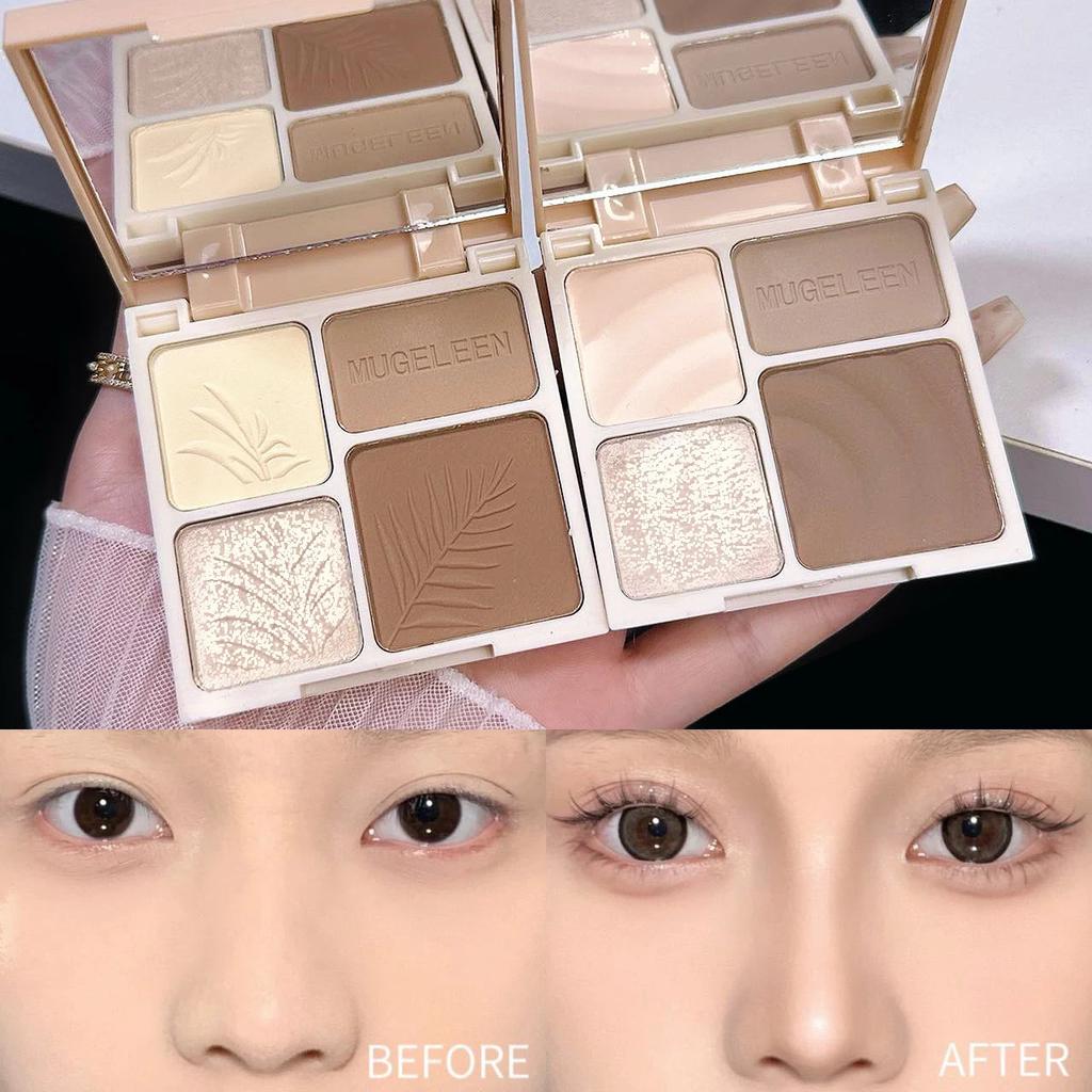 1PC 4 Color Bronzer Highlight Contour Palette Face Shading Grooming Powder Makeup Face Contouring Makeup Highgloss Cosmetics