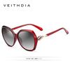 VEITHDIA женские солнцезащитные очки с поляризованными градиентными линзами, роскошные женские дизайнерские солнцезащитные очки, аксессуары для очков для женщин 3158