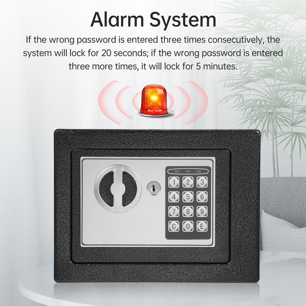 Home Safes Fireproof Waterproof Box + Document Bag with Keypad and 2pcs Spare Key Digital Home