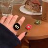 Cute Little Coal Ball Plush Ring Female Autumn And Winter Niche Design Sense Cartoon Funny Index Finger Ring Fashion Personality Ring