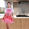 Kitchen Apron Cartoon Dog Pattern Apron Waterproof Oil-Resistant Polyester Sleeveless Apron for Home Restaurant Cafe House Cleaning