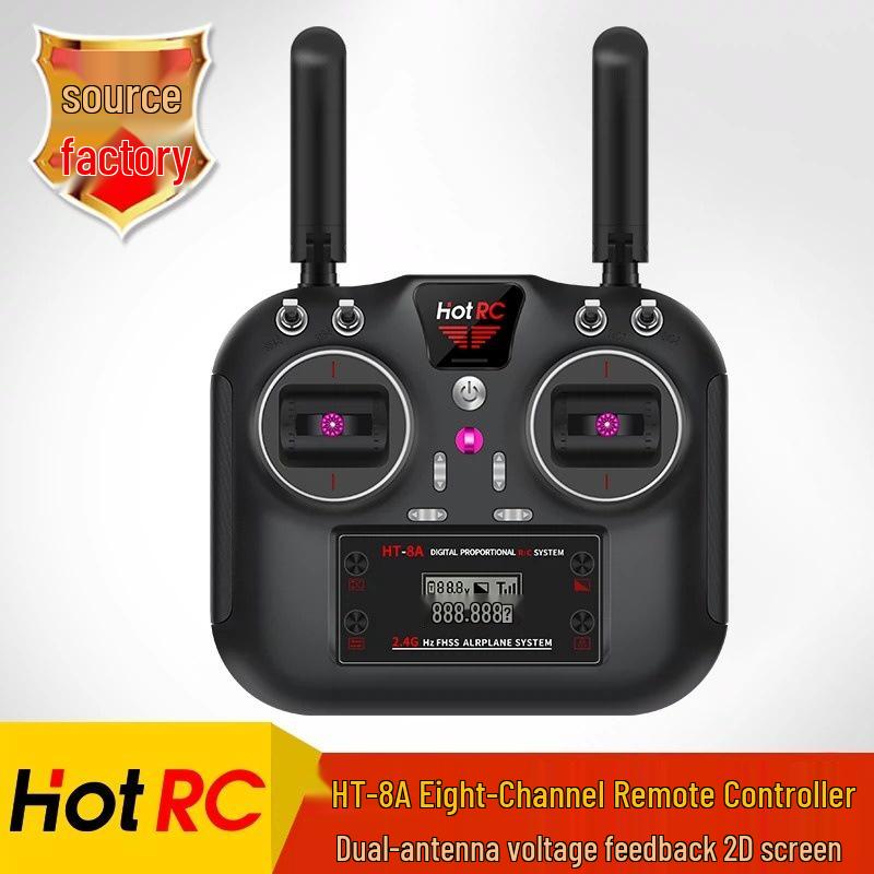 HT-8A 2.4G 8-Channel Remote Control for RC Cars, Airplanes & Drones