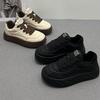 2025 Spring New Muffin Little White Shoes Versatile and High Sports Leisure Bread Thick Sole Niche Design Women's Shoes