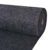 Ribbed Carpet - vidaXL - Anthracite - 1.2x15 M - 100% Polyester - Occasional Use