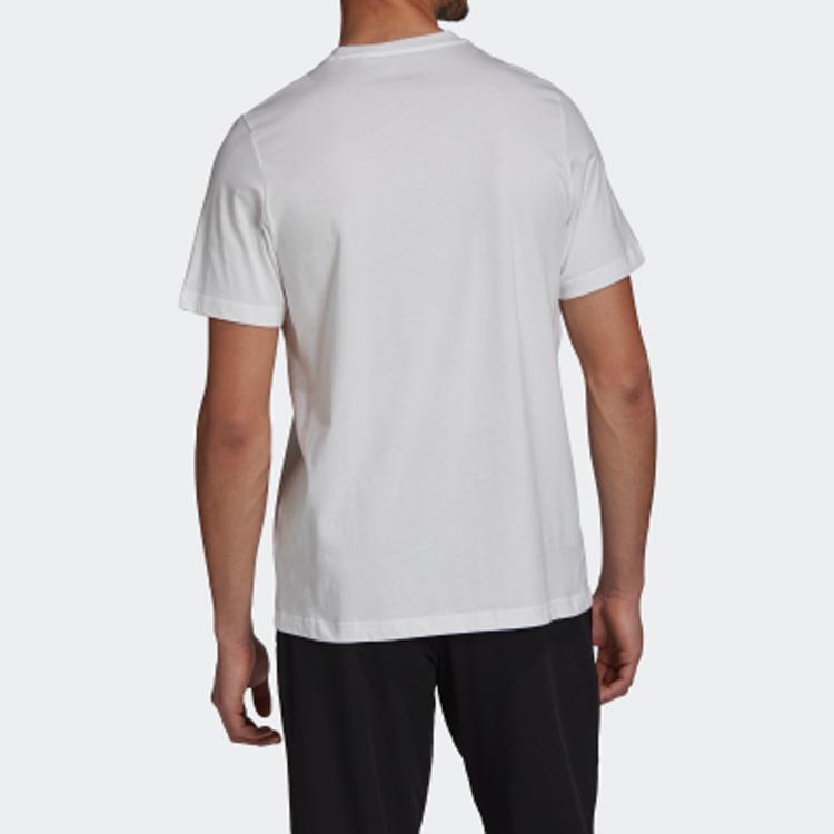 Adidas Brushstroke Running Fitness Training Tee Men Tops White GD5894