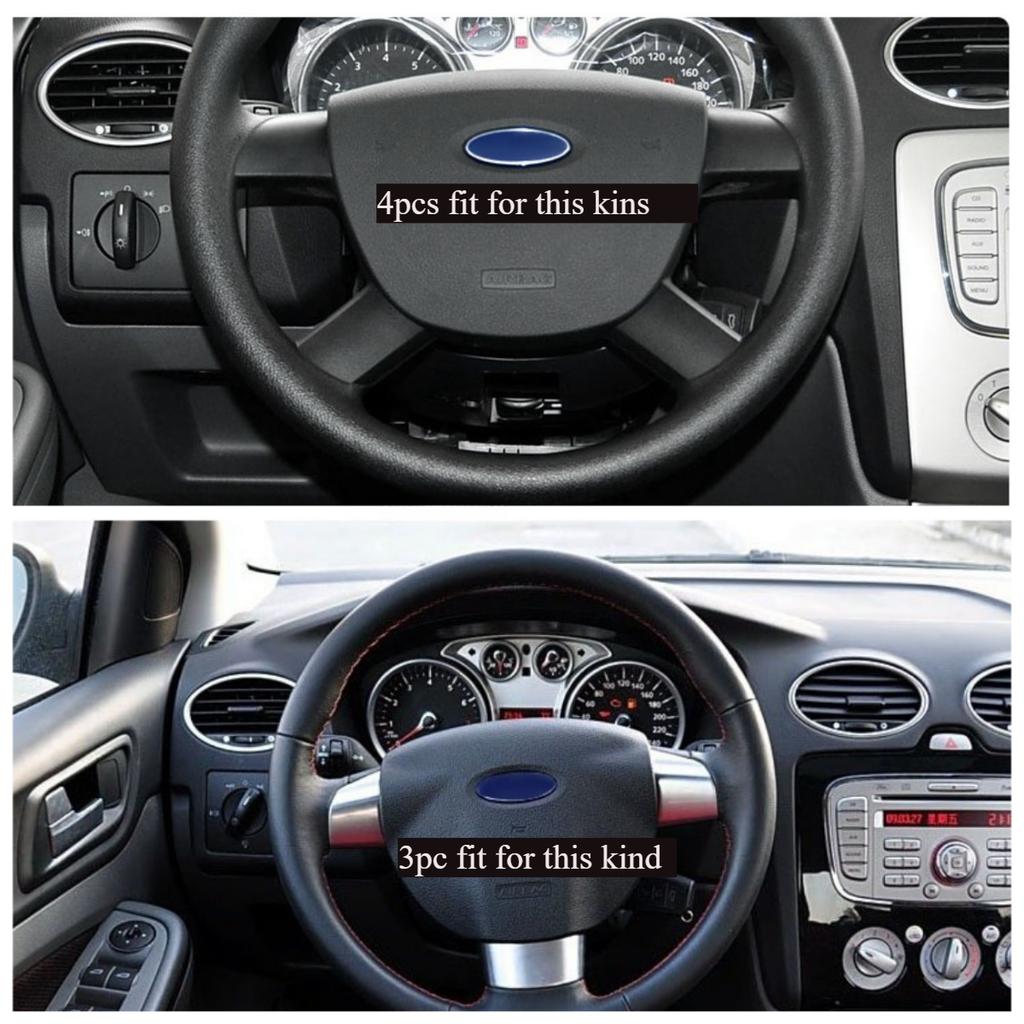 ABS Steering Wheel Panel Cover Trim Sticker for Ford Focus 2 MK2 2005 - 2011 Car-Styling Interior Mouldings Car Stickers
