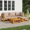 VidaXL Garden Lounge Set with Cushions 5 Pcs, Sofas with Backrest, Furniture Set with Coffee Table Patio Terrace, 3155248