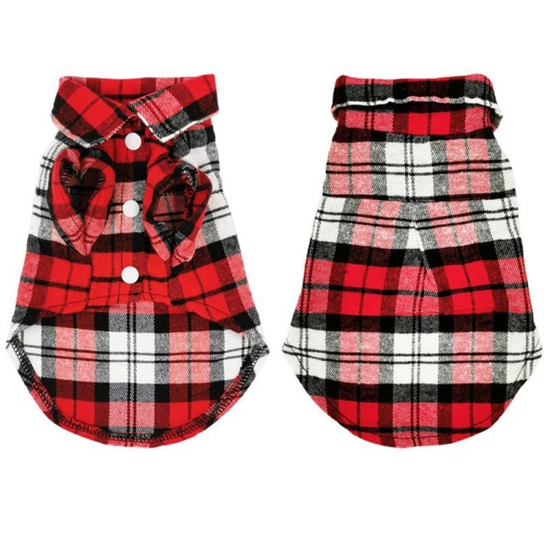 New Stylish and Unique High-Quality Small Plaid Pet Shirt with Adorable British-Inspired Design for Dogs and Chihuahua - Trendy