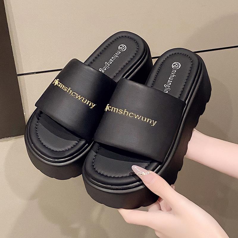 Fashion 7CM Wedge Heels Sandals Women 2025 New Summer Slides Chunky Platform Slippers for Woman Thick Bottom Gladiator Sandalias Mujer