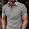 Летняя рубашка поло с лацканами и карманом на пуговицах, мужские спортивные топы, универсальные, свободные, с короткими рукавами