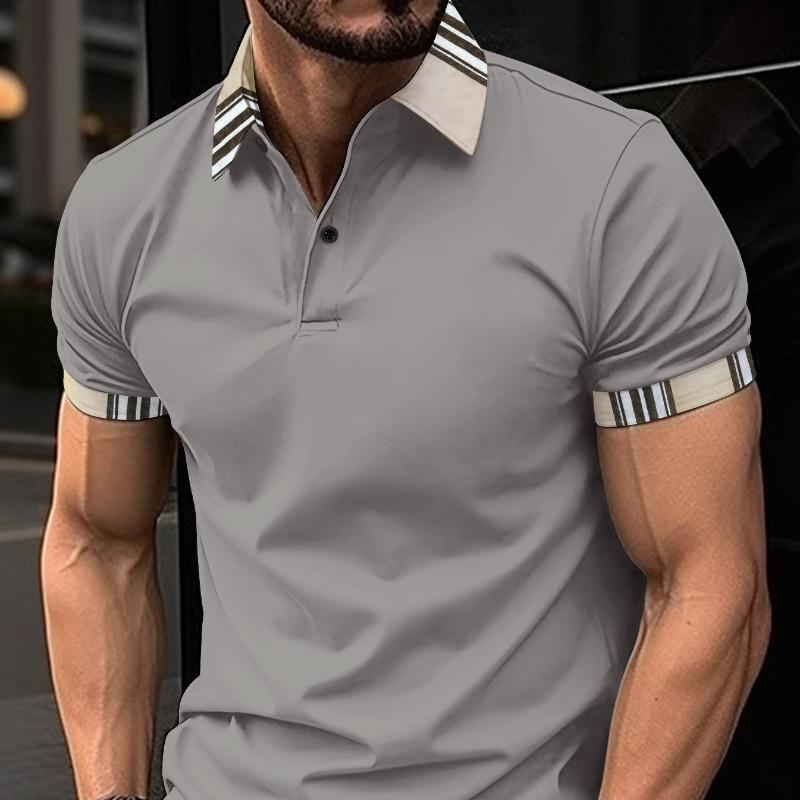 Летняя рубашка поло с лацканами и карманом на пуговицах, мужские спортивные топы, универсальные, свободные, с короткими рукавами