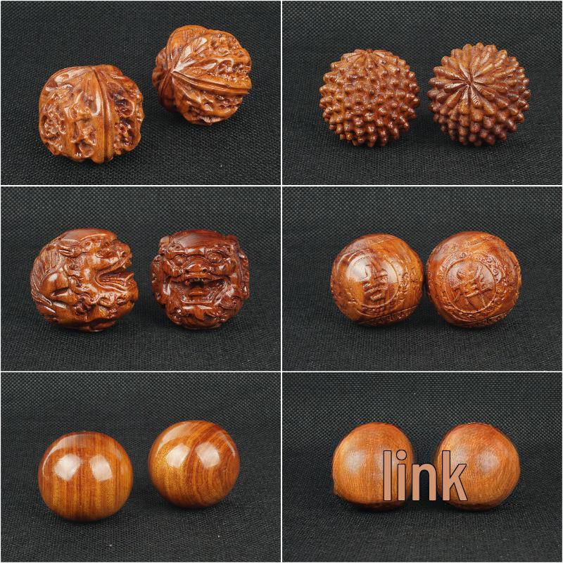 White Rosewood Walnut Massage Fitness Handball