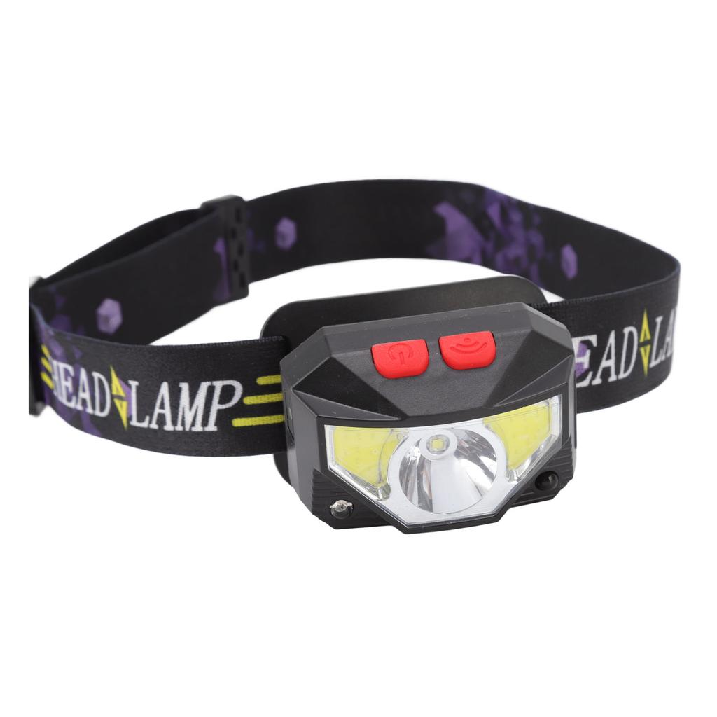 LED Outdoor Headlamp ABS Mini Multifunction USB Charging COB Sensor Head Flashlight