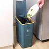 9L/12L Convenient Dog Proof Elk Print Trash Can Press Top Lid Bathroom Accessories
