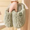 Warm Thick Sole Anti Slip New Cotton Slippers for Women In Autumn and Winter Home Fur and Cotton Slippers for Indoor Couples