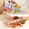 Creative Four-Leaf Clover Love Grid Storage Fruit Plate Home Living Room Snacks Dried Fruit Dessert Snack Fruit Plate