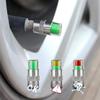 4Pcs/set Cars Tire Air Pressure Monitor 3 Color Alert Indicator Tire Valve Cap Gauge