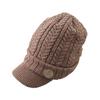 Cap Knit Cap Mocha (with Brim) MZCP-F812