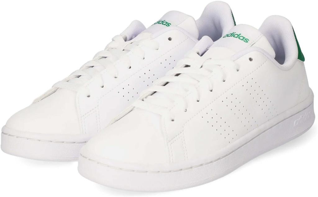 Кроссовки Adidas Advantage облачно-белый/облачно-белый/зеленый