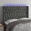 VidaXL LED Headboard Bedroom Furniture Double Bed Accessory Head of Bed Frame Interior Dark Grey 3124433