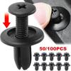 10/30/50/100pcs 8mm Plastic Rivets Fasteners Screw Car Bumper Fender Black Rivet Car Fastener Clips for Toyota Focus Kia Nissan Yamaha