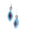 Les Trésors De Lily [J8691] - Blue 'Cheyennes' Designer Earrings