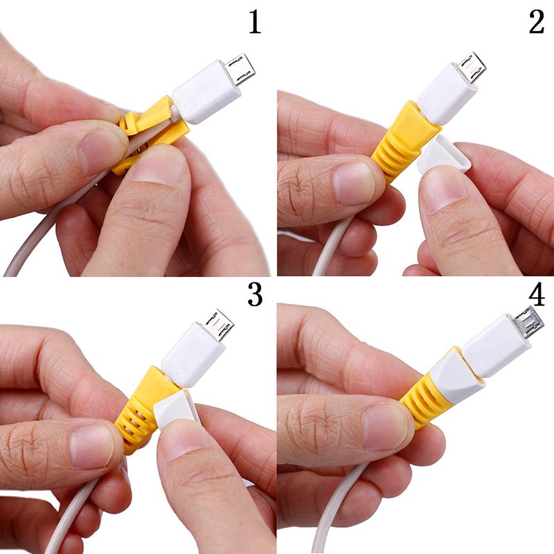 4Pcs Practical Protector Saver Cover For Phones Usb Charger Cable Cord Wire
