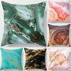 Coloured Drawing Marble Decorative Home Office Car Cushion Cover Pillow Cases