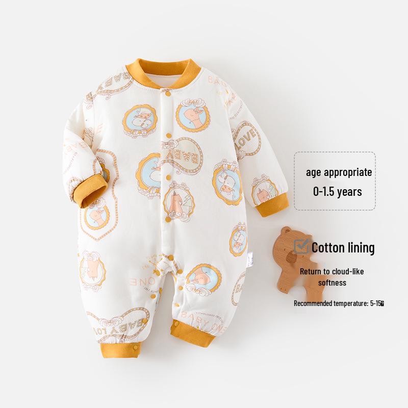 Warm Cotton Newborn Onesie Romper for Boys & Girls - Autumn/Winter
