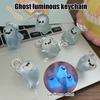 Glow In The Dark Ghost Keychain Set Small Resin Miniature Halloween Luminous Tiny Assorted Spooky Figurine