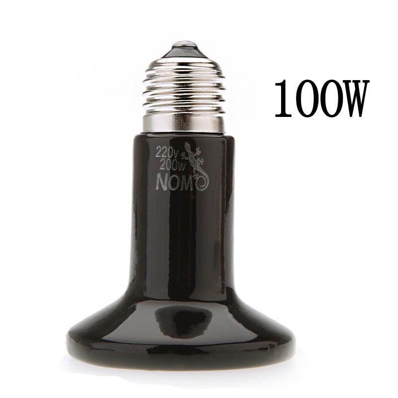 1 Pc 25W/50W/75W/100W/200W Ceramic Emitter Heater Lamp Pet Farm Animal Reptile Poultry Heat Breeding Light
