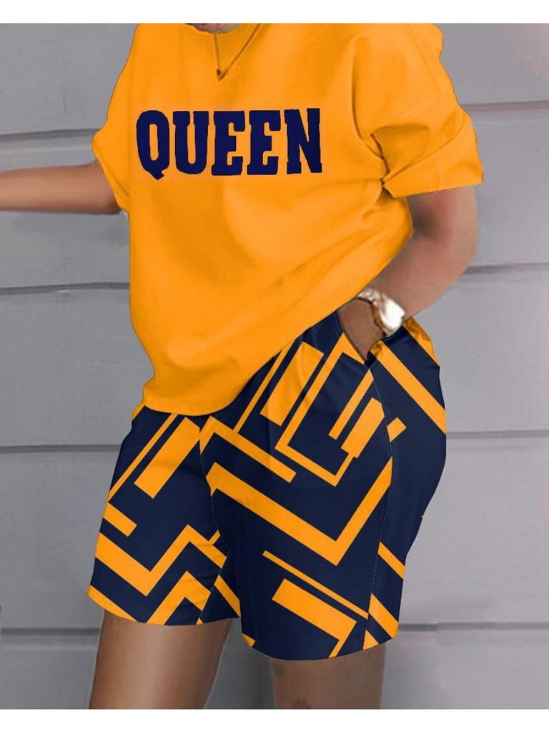 Summer Popular 3d Printed T-shirt+Shorts 2 Piece Sets Fashion Casual Womens Short Suit Soft Jogging Tracksuit Trend Outfits Clothing