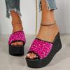 Women Platform Slippers New Summer Women Beach Wedges Sandals Fashion Sequin Casual Slippers High Heel Shoes Slides Women
