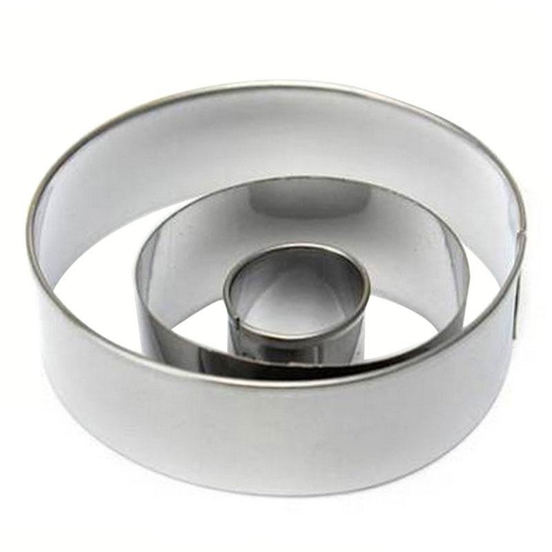 3Pcs Stainless Steel Round Circle Cookie Biscuit Donut Cutter Fondant Cake Paste Mould