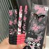 4pcs/set Retro Gel Pen Creative Design Butterfly Floral Stationery Gel Pen 0.5mm Black Ink Pen for Writing Student Supplies