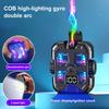 Fidget Spinner Igniter with LED Light Digital Display USB Rechargeable 3 Modes Adjustable Igniter Stress Relief Gyroscope Spinning Toy