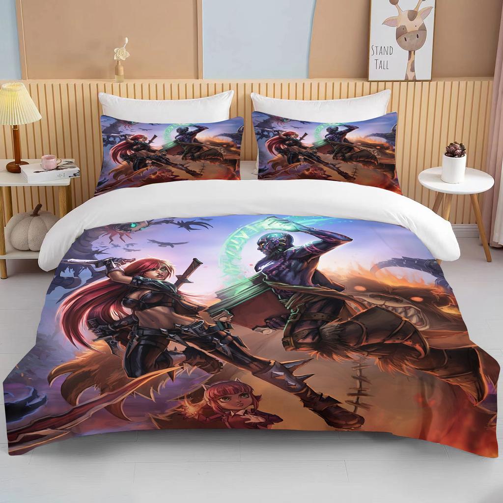10 Sizes Classic Game Anime Characters King Size Double Bed Bedding Set Microfiber or Polyester Duvet Cover Set
