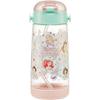 Skater Water Bottle 480ml Children's Clear Bottle with Straw Disney Princess 23 Girls PDSH5