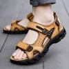 Fashion Brand Classic Mens Sandals Summer Genuine Leather Sandals Men Holidays Outdoor Casual Shoes Men Sandal Beach 2024