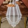 Lace Table Runner White TV Cabinet Tablecloth Wedding Table Decoration Centerpieces Modern Elegant Luxury Home Decor