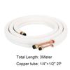 3 Meters Refrigerant Tube 1/4+3/8 1/4+1/2 Refrigeration System Copper Pipe  Pipe Fittings