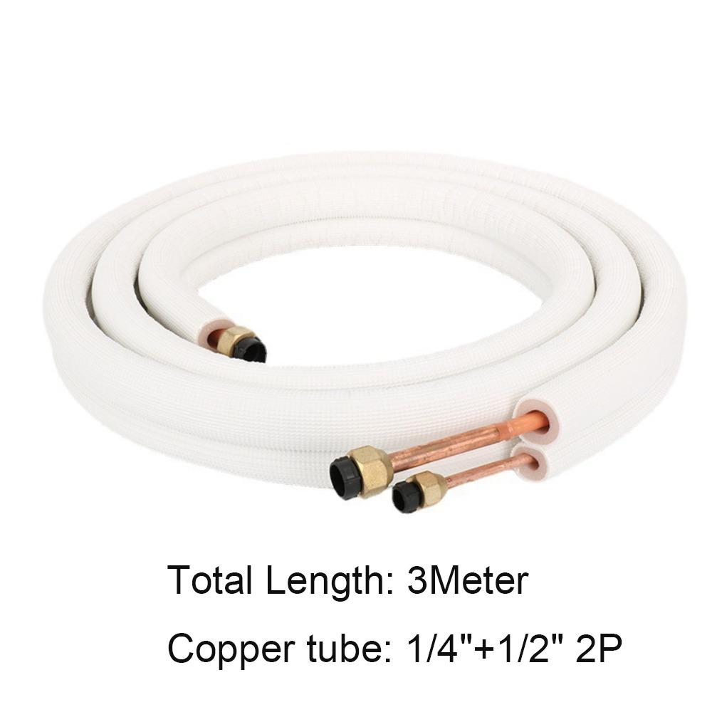 3 Meters Refrigerant Tube 1/4+3/8 1/4+1/2 Refrigeration System Copper Pipe Pipe Fittings