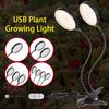 USB Plant Grow Light 1 Sunlight Full Spectrum Adjustable Desktop Clamp Growing Lamp for Indoor Plants 5 Dimmable Levels