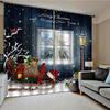 2024 Christmas Window Curtains Decor For Home Bedroom Kitchen Living Room Christmas Ornament Xmas Gifts Navidad Natal New Year