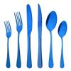 6Pcs Multi-Colors Rainbow Eating Utensil Set Dinnerware Set Cutlery Kit Fork Knife Stainless Steel Silverware Home Tableware Set